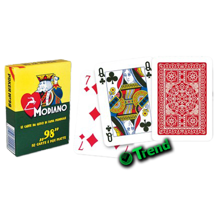 MODIANO Carte da gioco POKER 98 ROSSO – Trend Srl